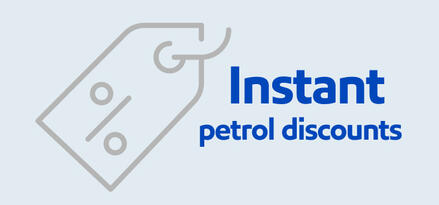 Instant petrol discount banner
